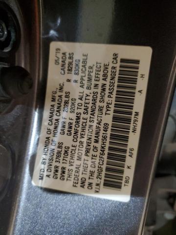 Photo 11 VIN: 2HGFC2F64KH561469 - HONDA CIVIC LX 