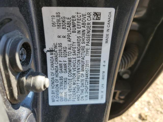 Photo 11 VIN: 2HGFC2F64KH573511 - HONDA CIVIC 