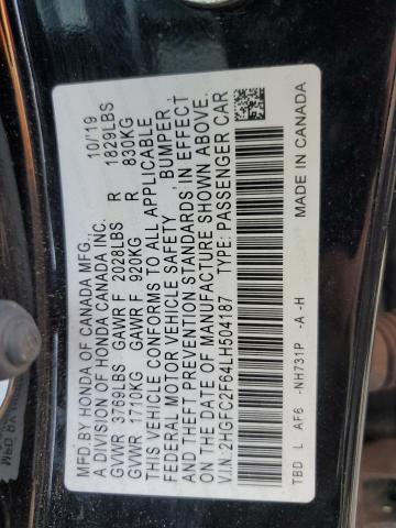 Photo 11 VIN: 2HGFC2F64LH504187 - HONDA CIVIC LX 