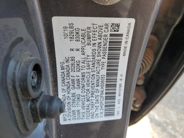 Photo 11 VIN: 2HGFC2F64LH506053 - HONDA CIVIC 