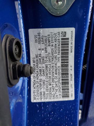 Photo 11 VIN: 2HGFC2F64LH553325 - HONDA CIVIC LX 