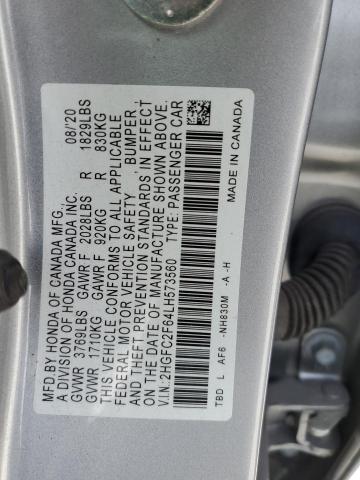 Photo 11 VIN: 2HGFC2F64LH573560 - HONDA CIVIC LX 