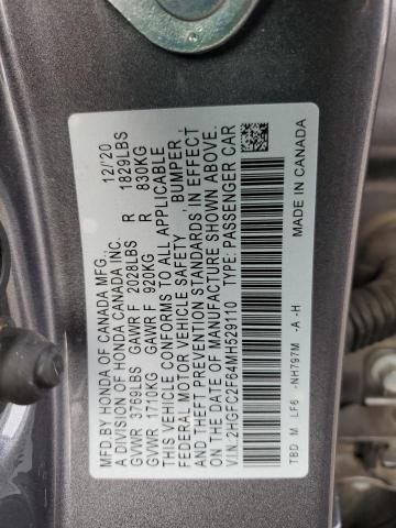 Photo 11 VIN: 2HGFC2F64MH529110 - HONDA CIVIC LX 