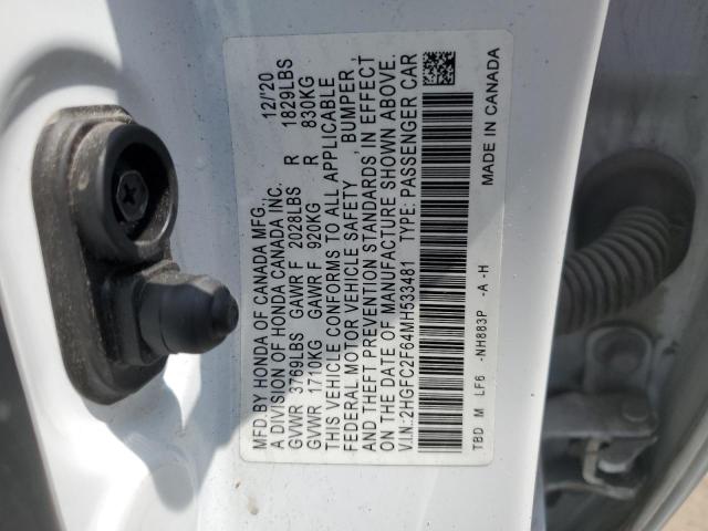 Photo 12 VIN: 2HGFC2F64MH533481 - HONDA CIVIC 