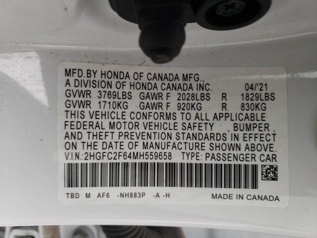 Photo 11 VIN: 2HGFC2F64MH559658 - HONDA CIVIC LX 