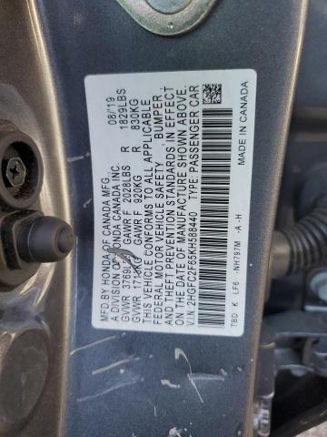 Photo 12 VIN: 2HGFC2F65KH588440 - HONDA CIVIC LX 