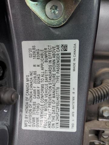 Photo 11 VIN: 2HGFC2F65LH537778 - HONDA CIVIC 