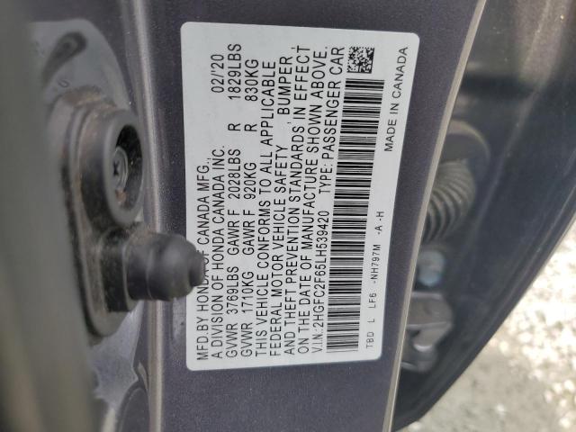 Photo 12 VIN: 2HGFC2F65LH539420 - HONDA CIVIC 