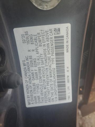 Photo 11 VIN: 2HGFC2F65LH543032 - HONDA CIVIC LX 