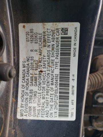 Photo 11 VIN: 2HGFC2F65LH564592 - HONDA CIVIC 