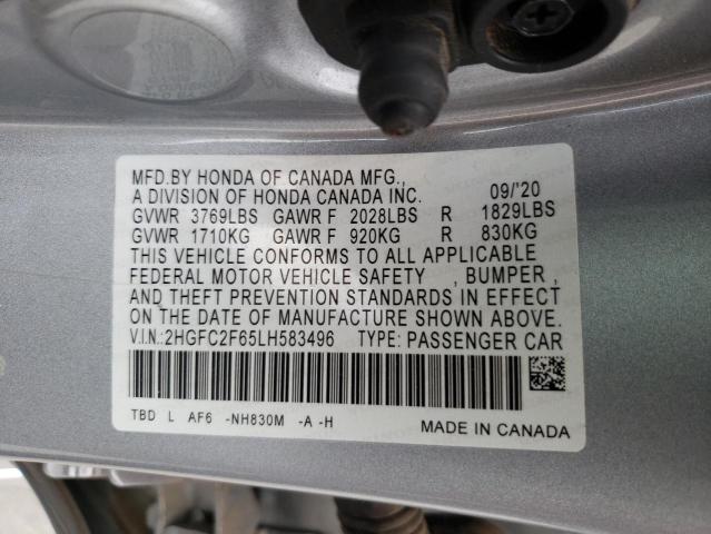 Photo 11 VIN: 2HGFC2F65LH583496 - HONDA CIVIC 