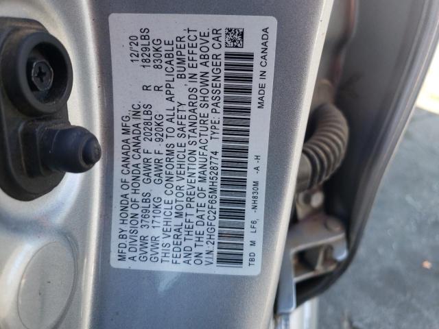 Photo 9 VIN: 2HGFC2F65MH528774 - HONDA CIVIC LX 