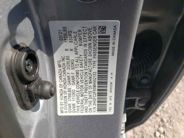 Photo 9 VIN: 2HGFC2F65MH552153 - HONDA CIVIC LX 