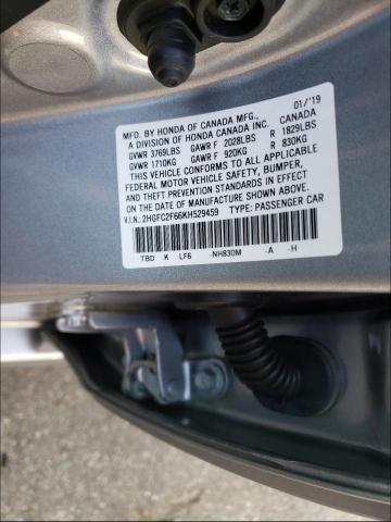 Photo 9 VIN: 2HGFC2F66KH529459 - HONDA CIVIC LX 