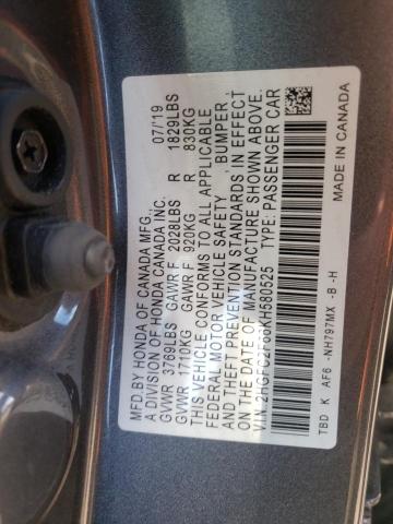 Photo 9 VIN: 2HGFC2F66KH580525 - HONDA CIVIC LX 