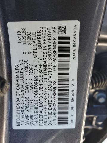 Photo 11 VIN: 2HGFC2F66KH591380 - HONDA CIVIC 