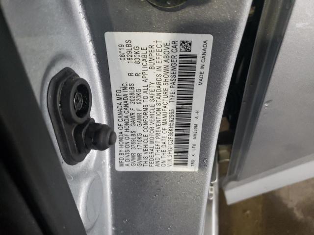 Photo 11 VIN: 2HGFC2F66KH592965 - HONDA CIVIC LX 