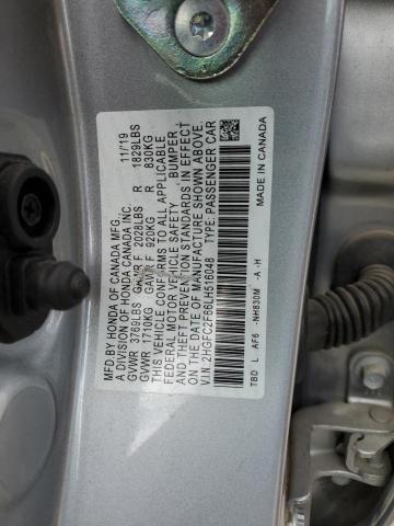 Photo 11 VIN: 2HGFC2F66LH516048 - HONDA CIVIC LX 