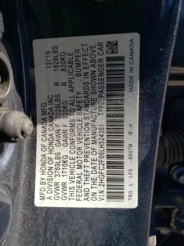 Photo 11 VIN: 2HGFC2F66LH524361 - HONDA CIVIC 