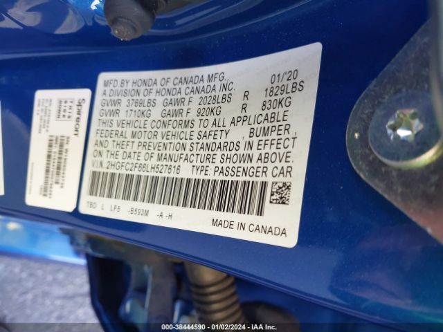 Photo 8 VIN: 2HGFC2F66LH527616 - HONDA CIVIC 