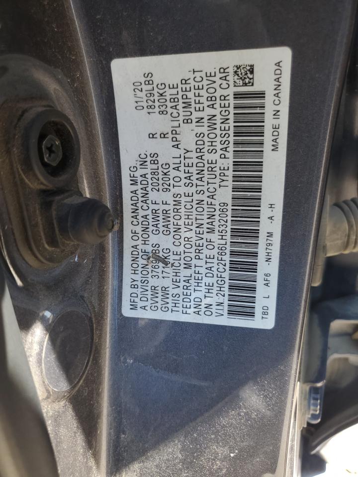 Photo 12 VIN: 2HGFC2F66LH532069 - HONDA CIVIC 