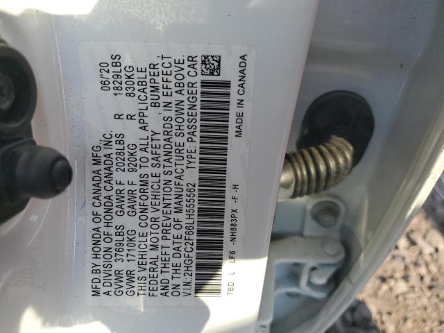 Photo 12 VIN: 2HGFC2F66LH555562 - HONDA CIVIC LX 