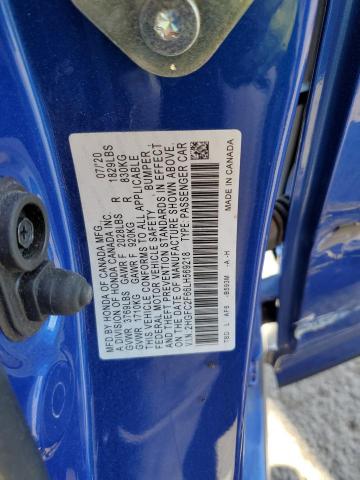 Photo 11 VIN: 2HGFC2F66LH569218 - HONDA CIVIC LX 