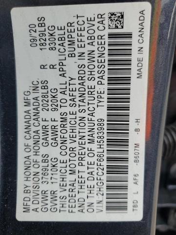 Photo 11 VIN: 2HGFC2F66LH583989 - HONDA CIVIC LX 