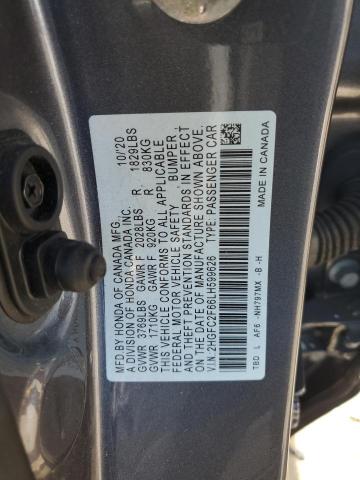 Photo 11 VIN: 2HGFC2F66LH599626 - HONDA CIVIC LX 