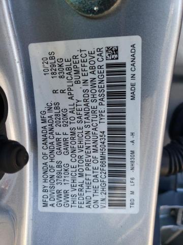 Photo 12 VIN: 2HGFC2F66MH504354 - HONDA CIVIC 