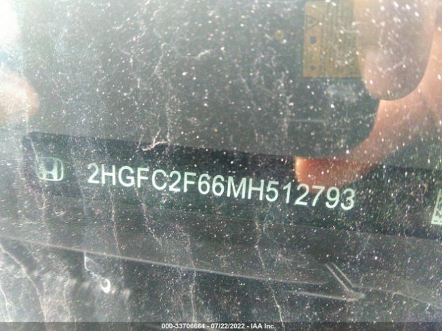 Photo 8 VIN: 2HGFC2F66MH512793 - HONDA CIVIC SEDAN 