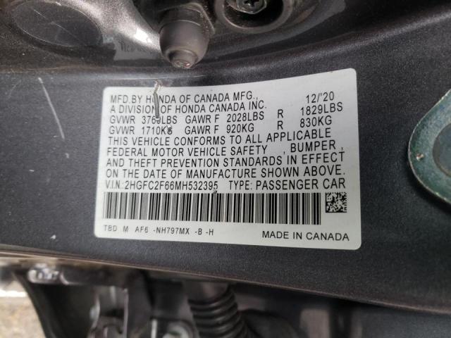 Photo 11 VIN: 2HGFC2F66MH532395 - HONDA CIVIC LX 