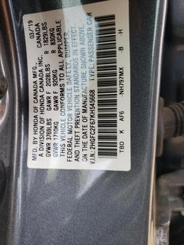 Photo 11 VIN: 2HGFC2F67KH545668 - HONDA CIVIC LX 