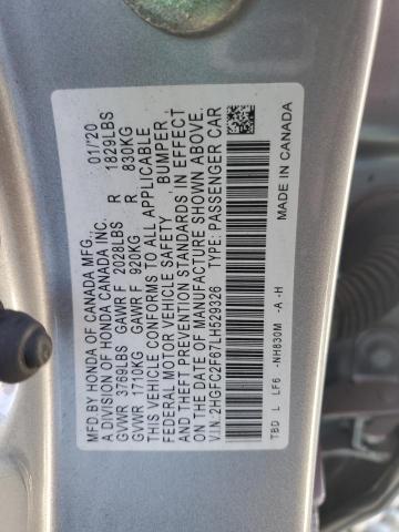 Photo 11 VIN: 2HGFC2F67LH529326 - HONDA CIVIC 