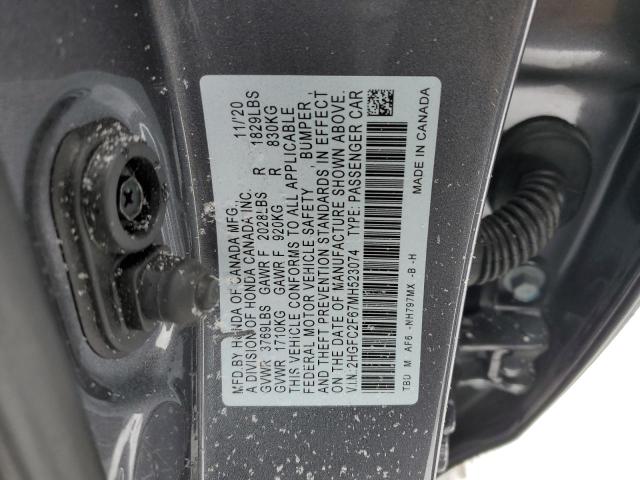 Photo 12 VIN: 2HGFC2F67MH523074 - HONDA CIVIC 