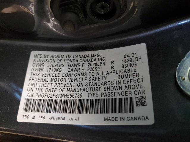 Photo 11 VIN: 2HGFC2F67MH556785 - HONDA CIVIC 