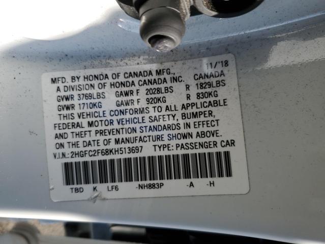 Photo 11 VIN: 2HGFC2F68KH513697 - HONDA CIVIC 