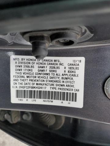 Photo 12 VIN: 2HGFC2F68KH524117 - HONDA CIVIC 