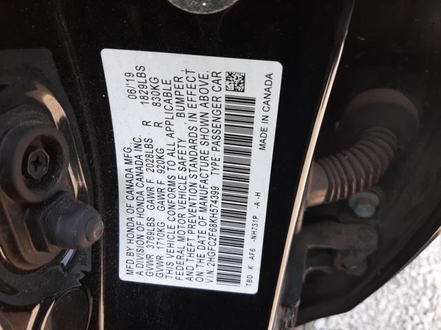 Photo 11 VIN: 2HGFC2F68KH574399 - HONDA CIVIC LX 