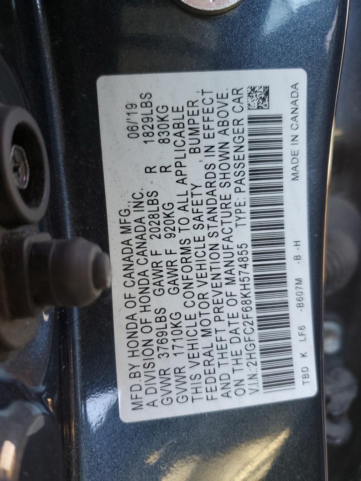 Photo 11 VIN: 2HGFC2F68KH574855 - HONDA CIVIC 