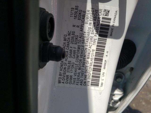 Photo 11 VIN: 2HGFC2F68LH513118 - HONDA CIVIC LX 