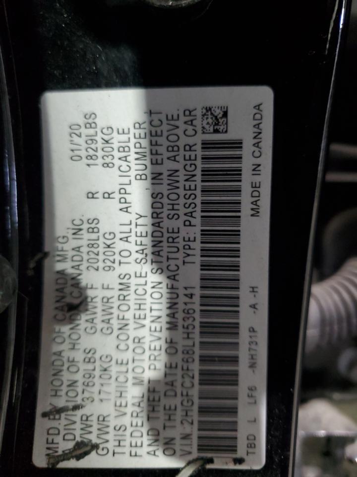 Photo 11 VIN: 2HGFC2F68LH536141 - HONDA CIVIC 