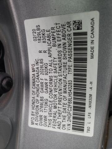 Photo 12 VIN: 2HGFC2F68LH543283 - HONDA CIVIC 