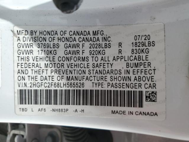 Photo 11 VIN: 2HGFC2F68LH565526 - HONDA CIVIC LX 