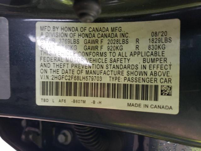 Photo 9 VIN: 2HGFC2F68LH579703 - HONDA CIVIC 