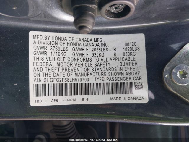 Photo 8 VIN: 2HGFC2F68LH579703 - HONDA CIVIC 