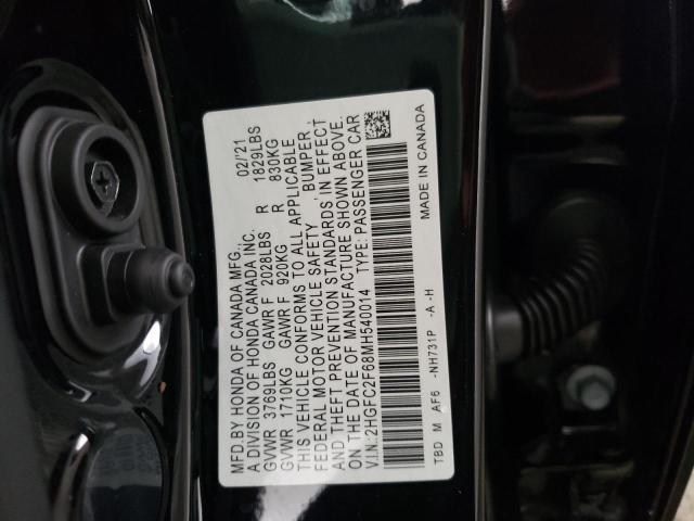 Photo 9 VIN: 2HGFC2F68MH540014 - HONDA CIVIC LX 