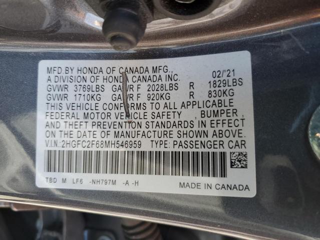 Photo 11 VIN: 2HGFC2F68MH546959 - HONDA CIVIC 