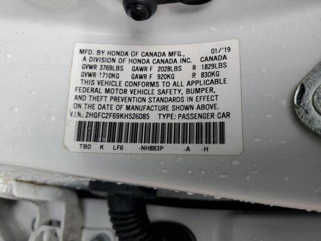 Photo 11 VIN: 2HGFC2F69KH526085 - HONDA CIVIC 