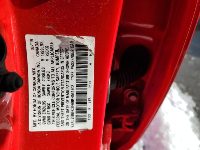 Photo 11 VIN: 2HGFC2F69KH544702 - HONDA CIVIC 